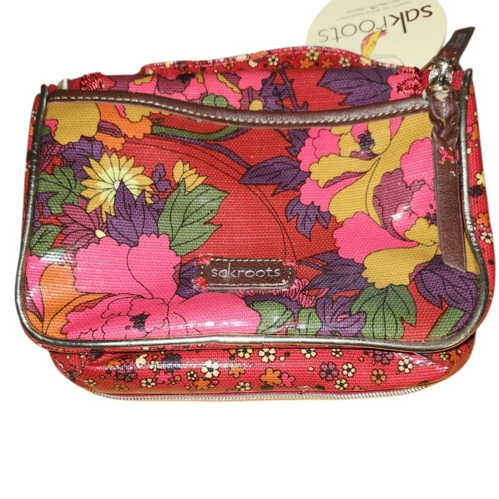 NWT Sakroots Floral Hanging Cosmetic Toiletry Travel Bag